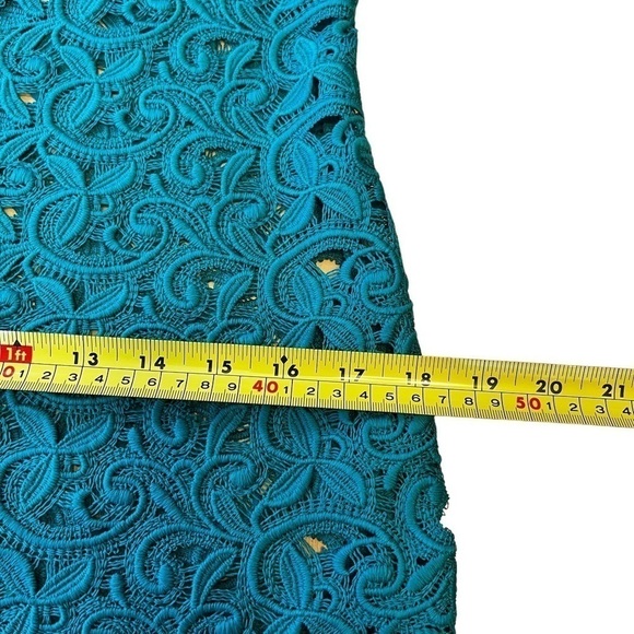 ZARA Green Guipure Lace Tube Dress EUC - Picture 9 of 11